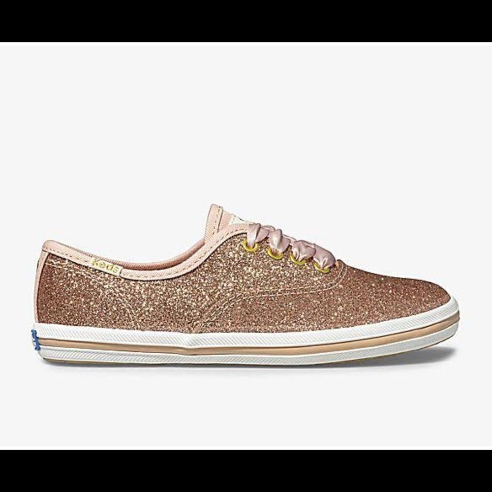 Kate Spade Rose Gold Glitter Keds